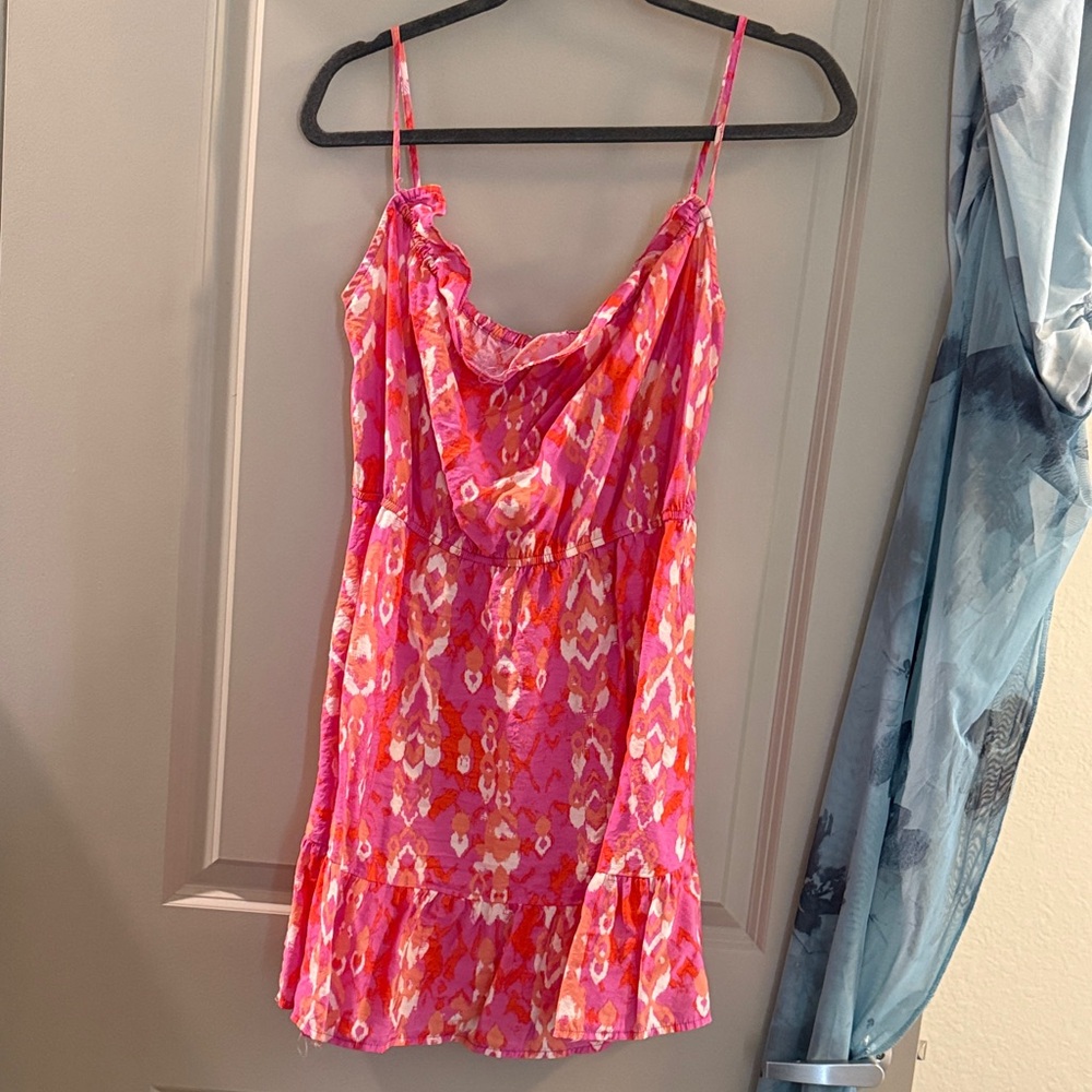 Pink Patterned Mini Dress